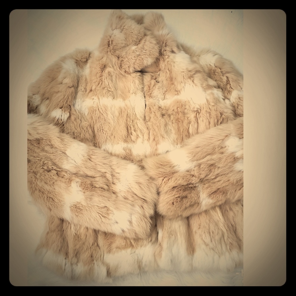 Rabbit fur coat